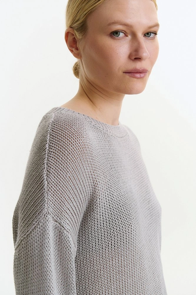 Джемпер базовый из льна и вискозы