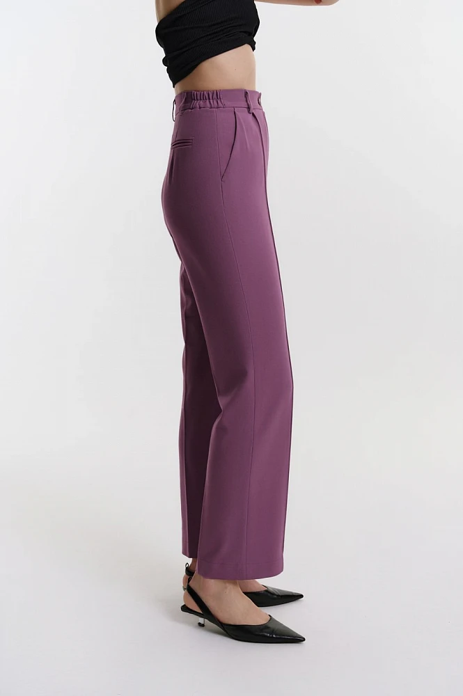 Брюки прямые с отстрочкой