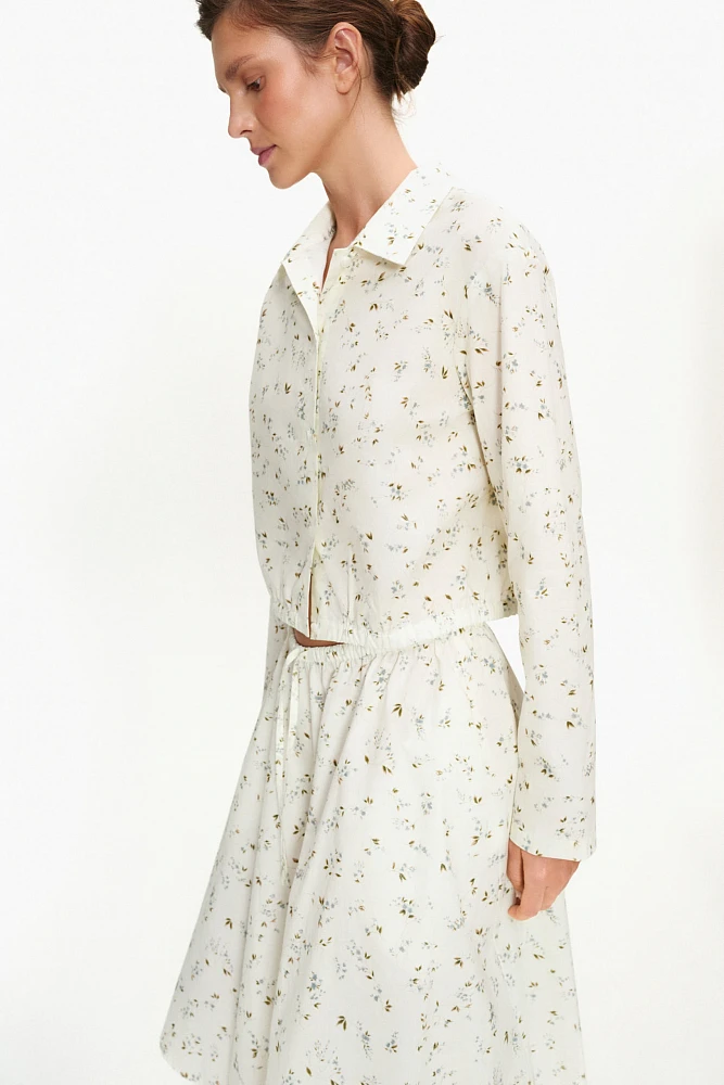 Рубашка укороченная из хлопка