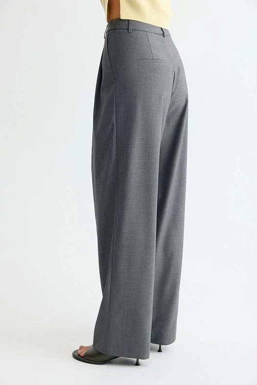 Брюки широкие (Вискоза стрейч арт.1910 Серый 50% вискоза 50% п/э; Размер: XL)