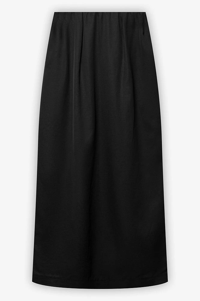 Юбка миди с защипами на талии