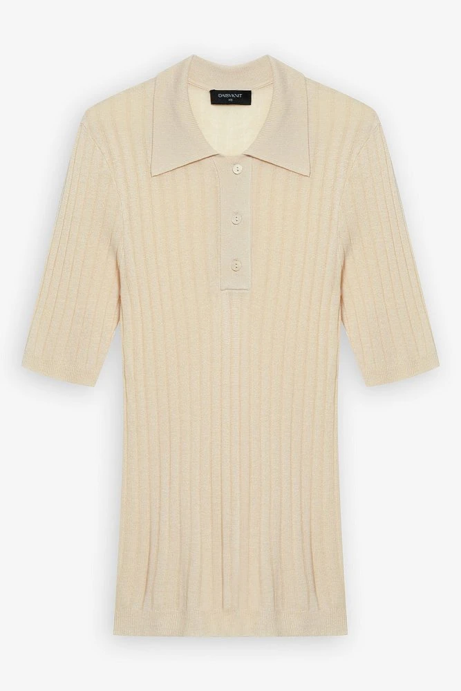 Поло с коротким рукавом изо льна