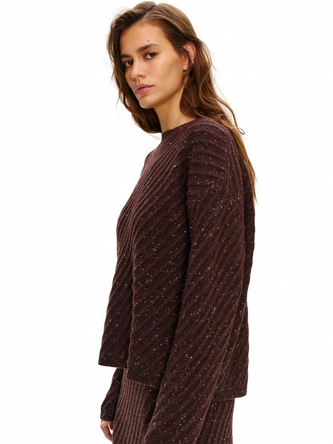 Джемпер фактурный из шерсти
