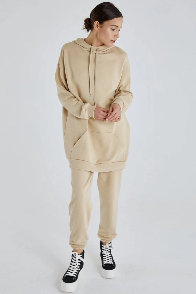 Худи удлиненное с капюшоном анорак