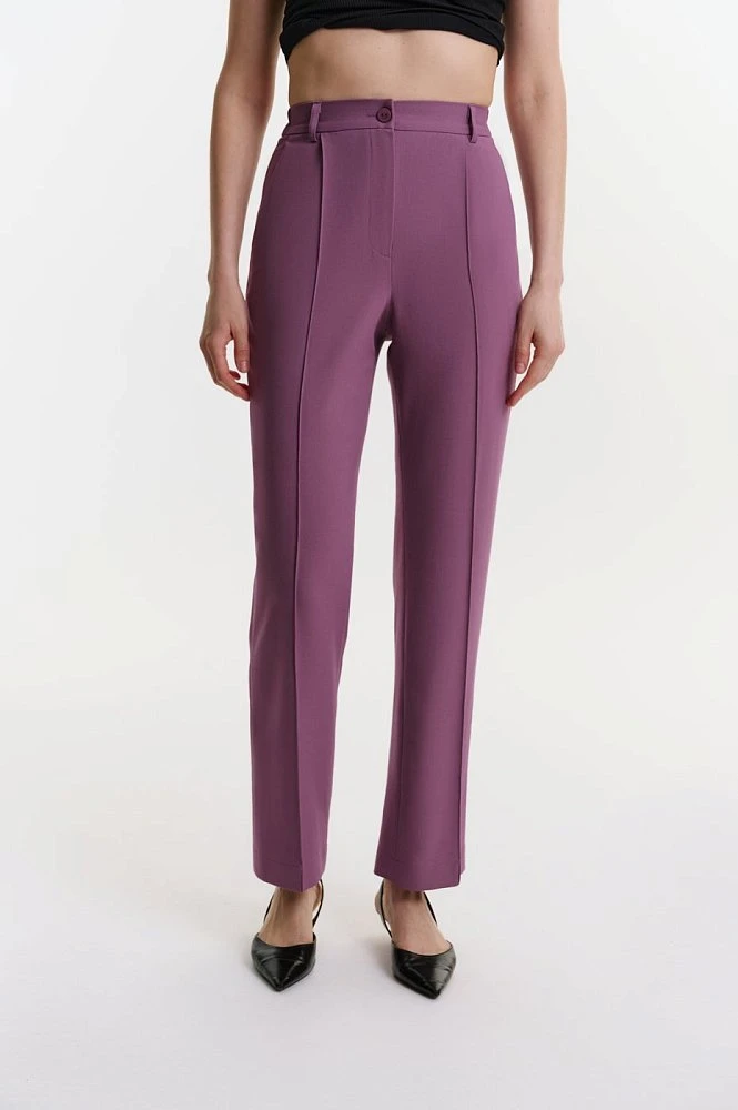 Брюки прямые с отстрочкой