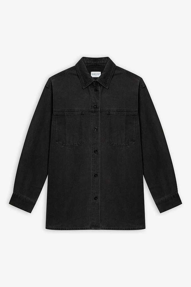 Рубашка джинсовая с карманами