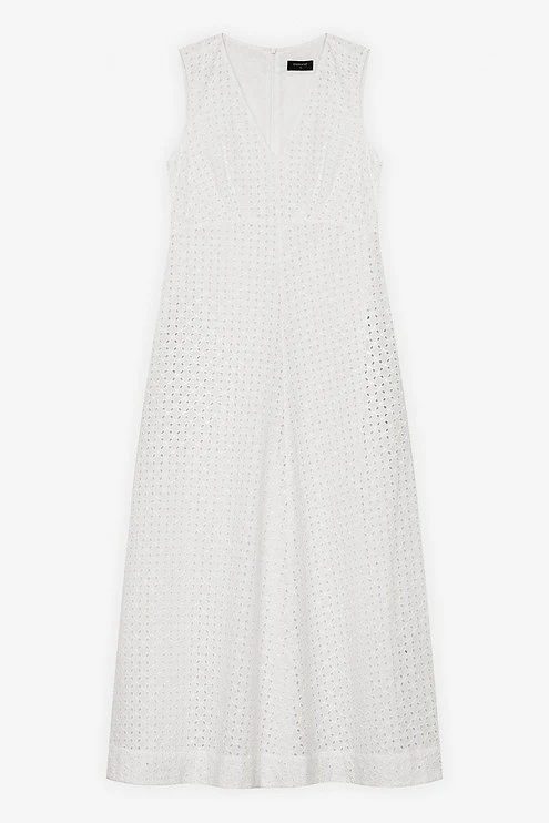 Платье макси из хлопка Broderie Anglaise