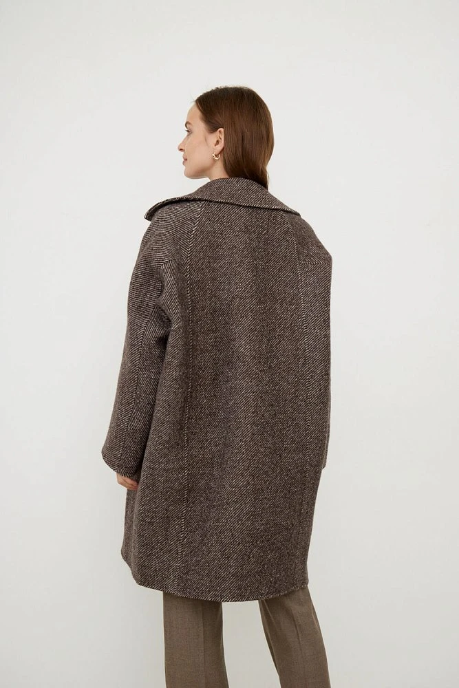 Пальто миди из смесовой шерсти