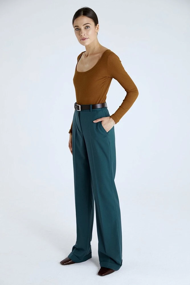 Брюки классика с манжетами