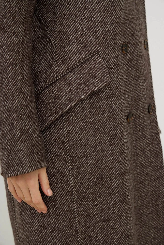 Пальто миди из смесовой шерсти