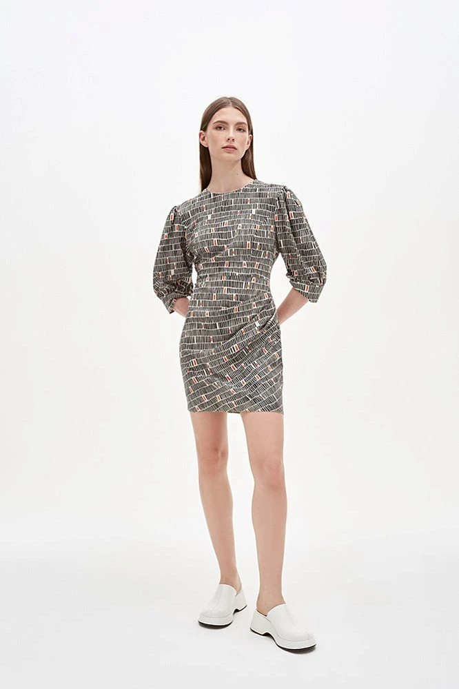 Платье мини с драпировкой