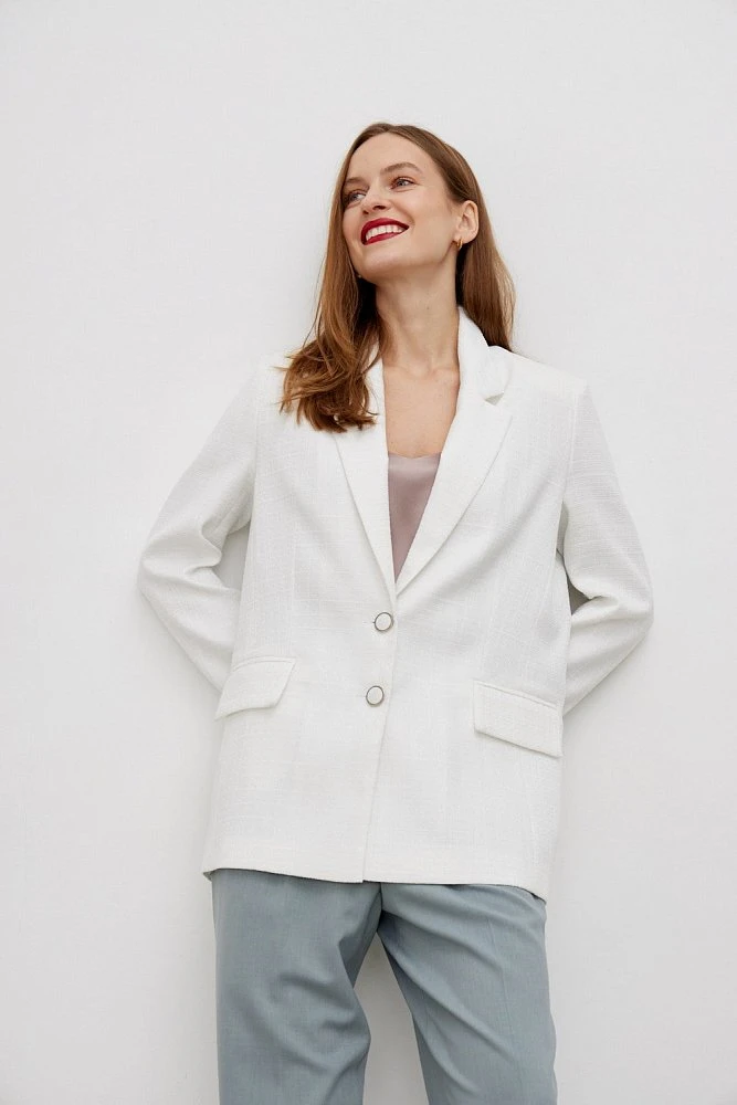 Жакет твид прямого силуэта