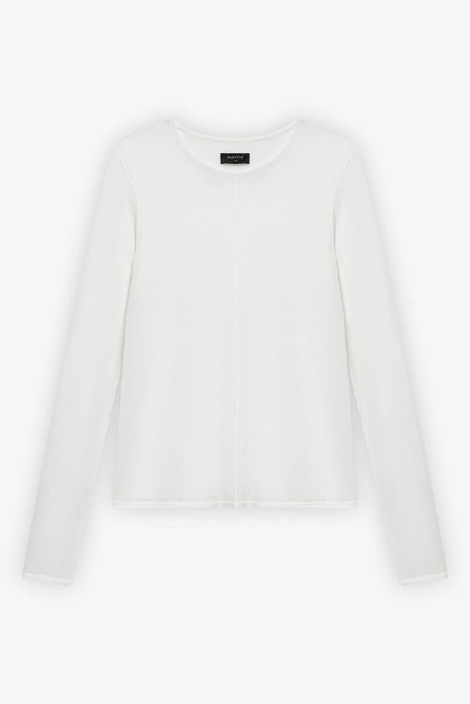 Лонгслив вязанный полупрозрачный