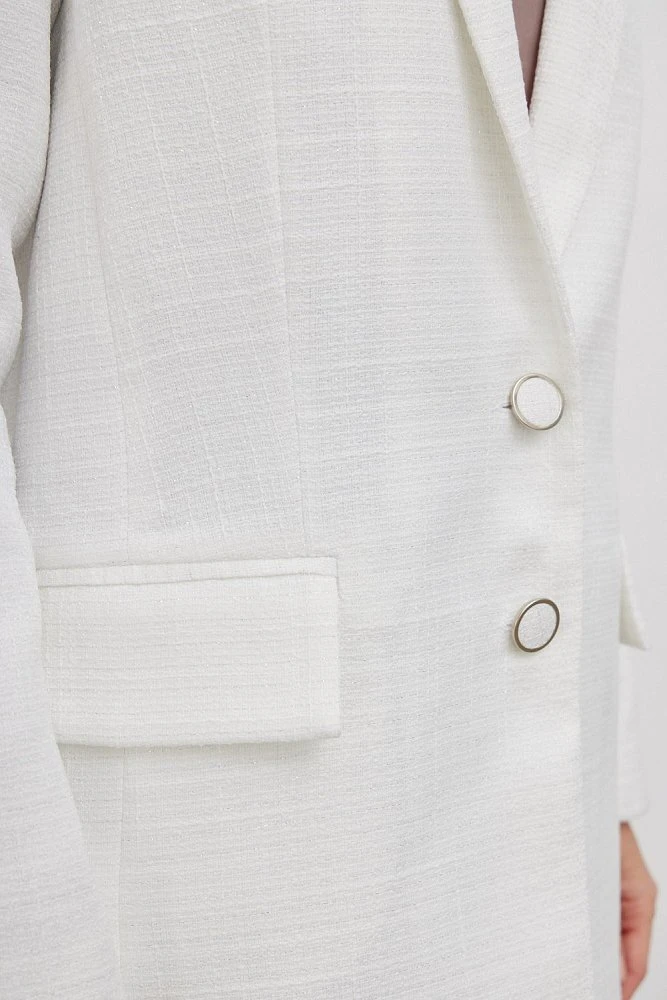 Жакет твид прямого силуэта