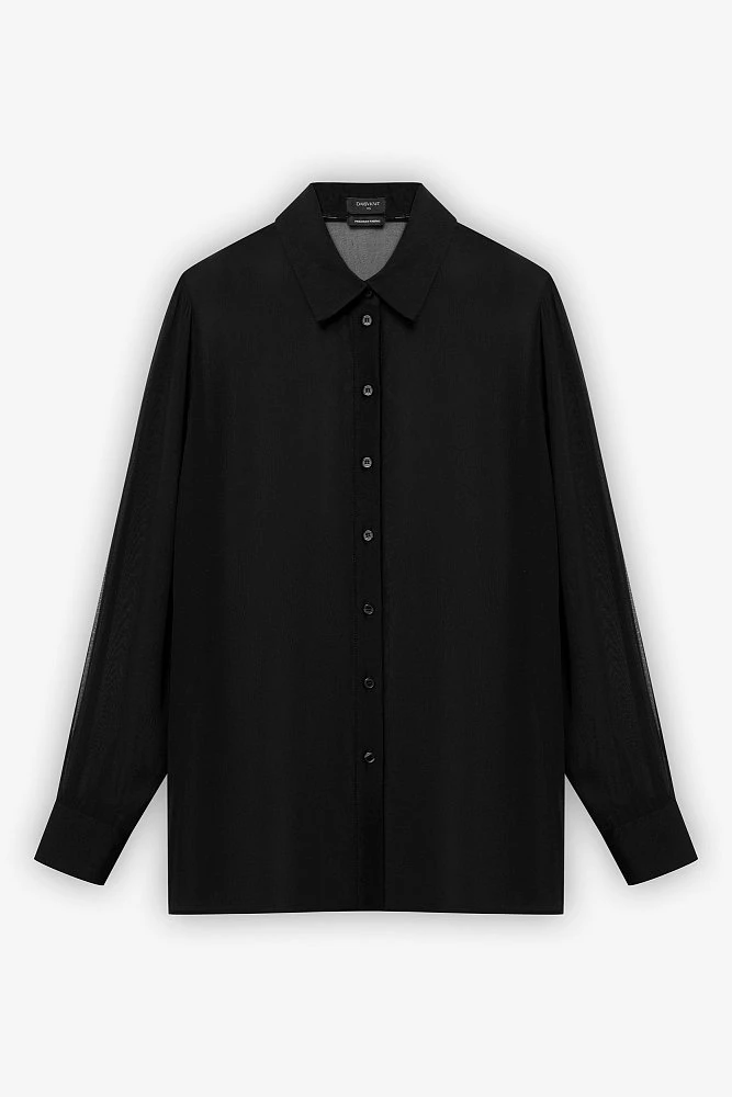 Рубашка прозрачная из шёлка