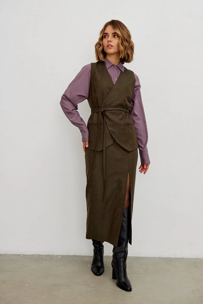 Юбка с разрезом