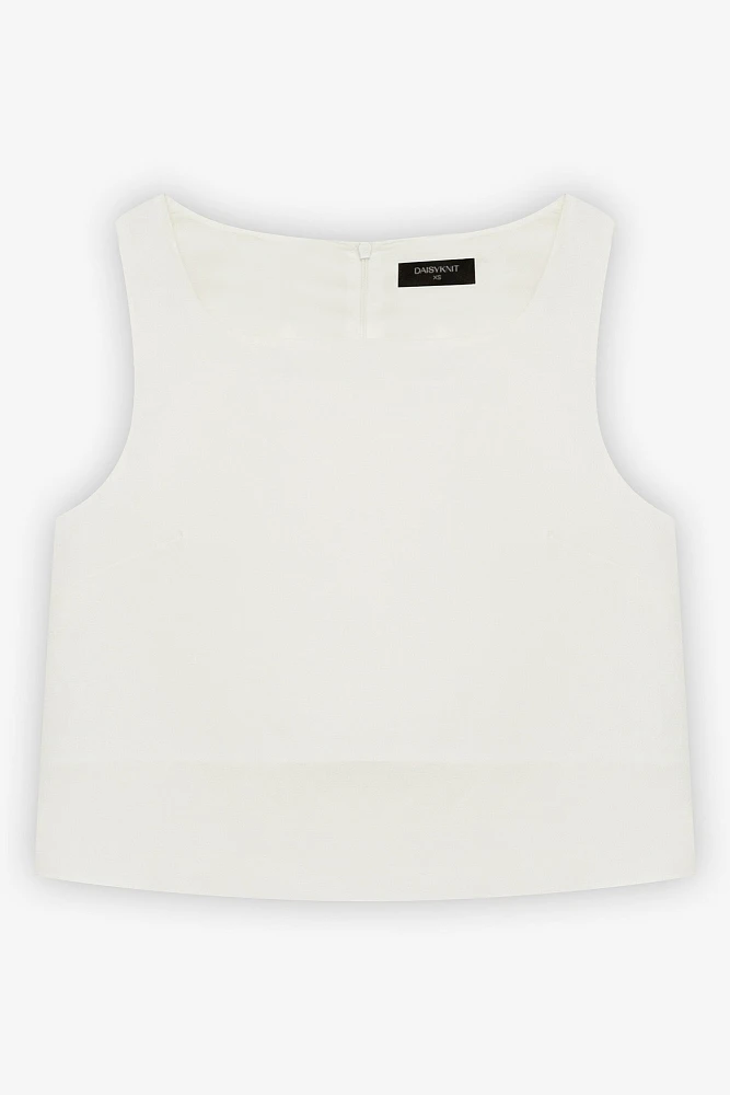 Топ укороченный изо льна