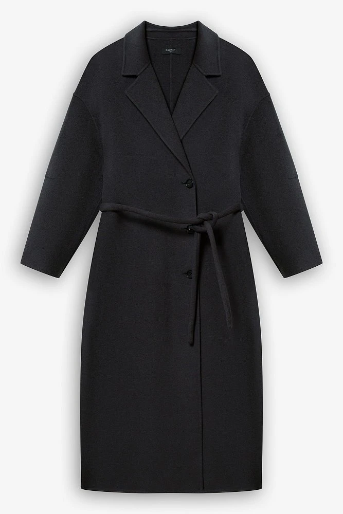 Пальто из шерсти с поясом