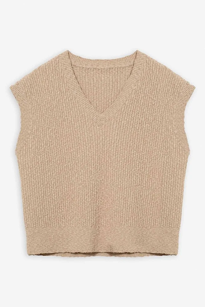 Жилет фактурный из смесового хлопка