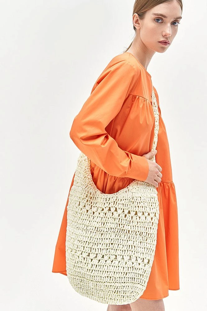 Плетеная сумка-мешок