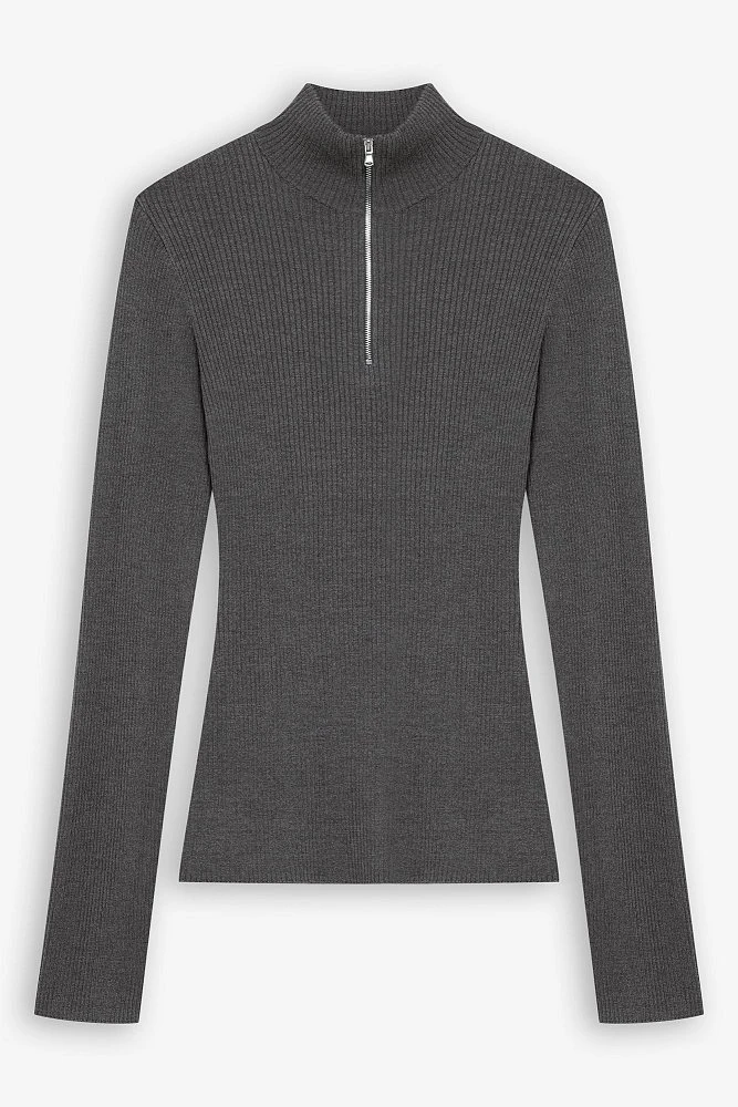 Свитер тонкой вязки на молнии