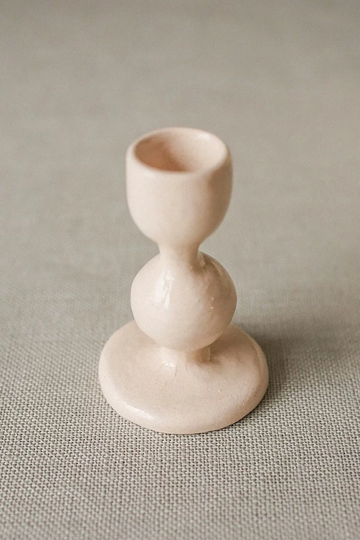 Подсвечник керамический 7 см (Молочный, 100% керамика)