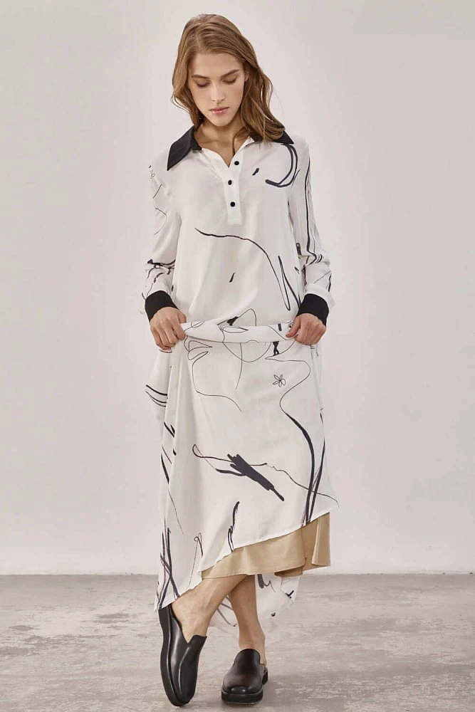 Платье с Арт принтом