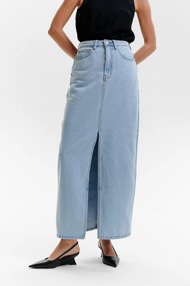 Юбка джинсовая макси