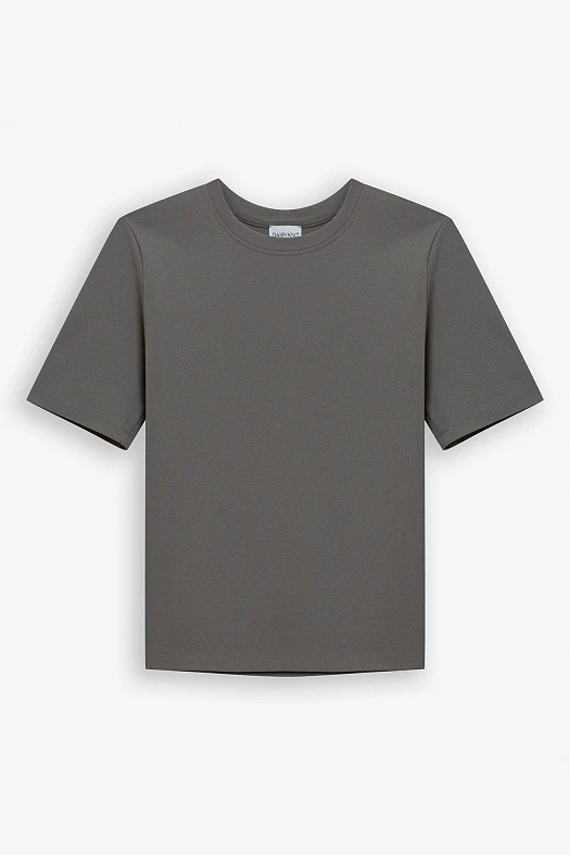 Футболка базовая с удлиненным рукавом (Рибана арт.1700 Серый 95% хлопок, 5% эластан; Размер: L)