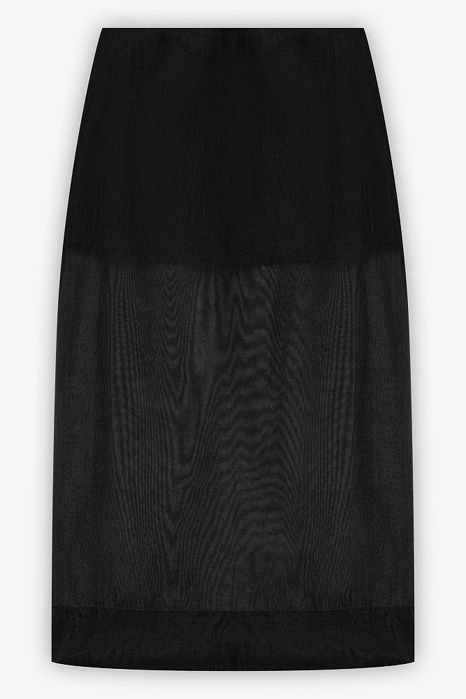 Юбка миди из прозрачной ткани