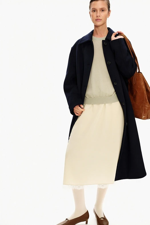 Джемпер тонкий из шерсти (100% шерсть Серо-зеленый; Размер: M-L)