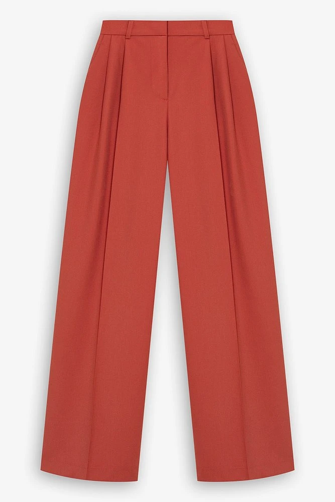 Брюки широкие со складками