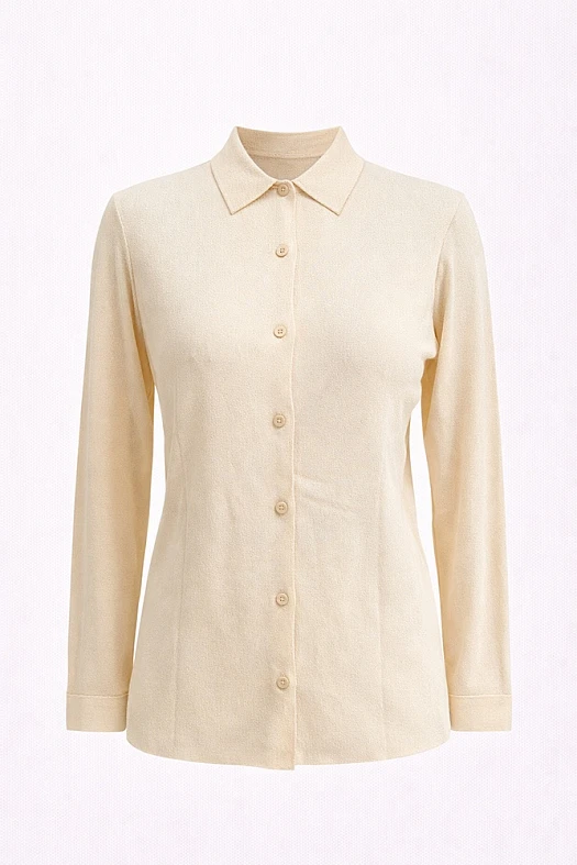 Рубашка вязаная (65% вискоза, 35% нейлон Светло-желтый; Размер: L)