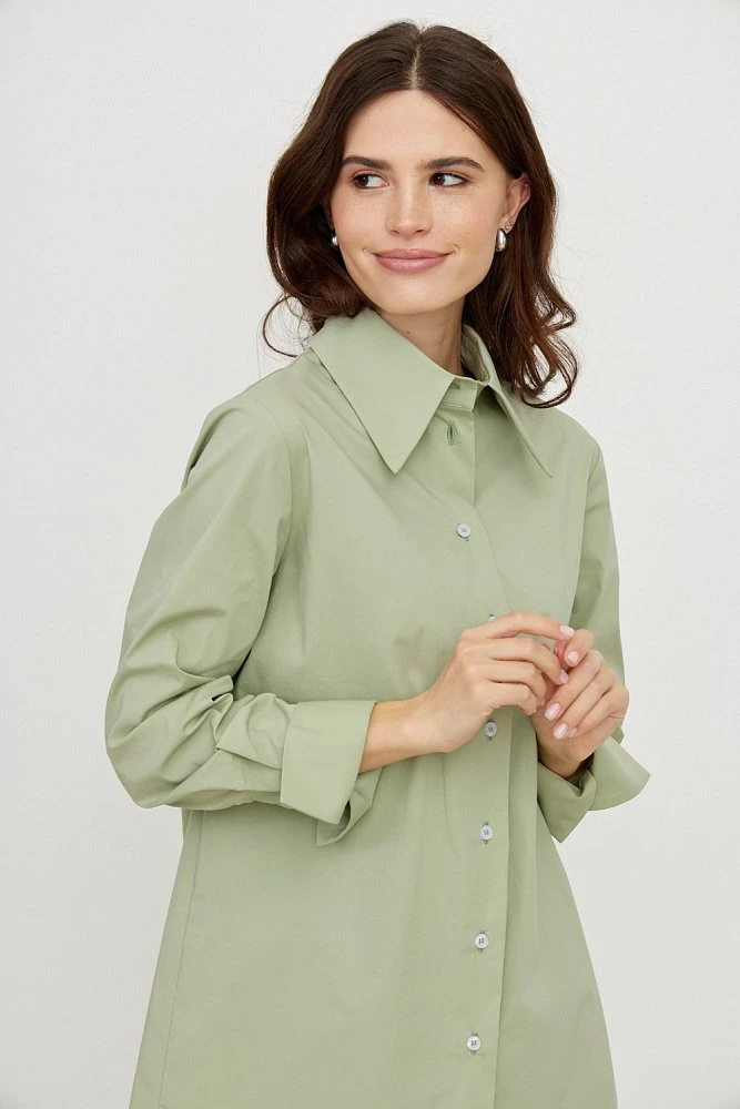 Рубашка с высоким манжетом