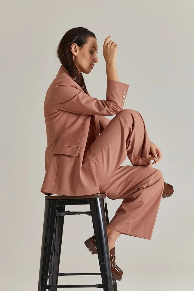 Брюки широкие с ремешками