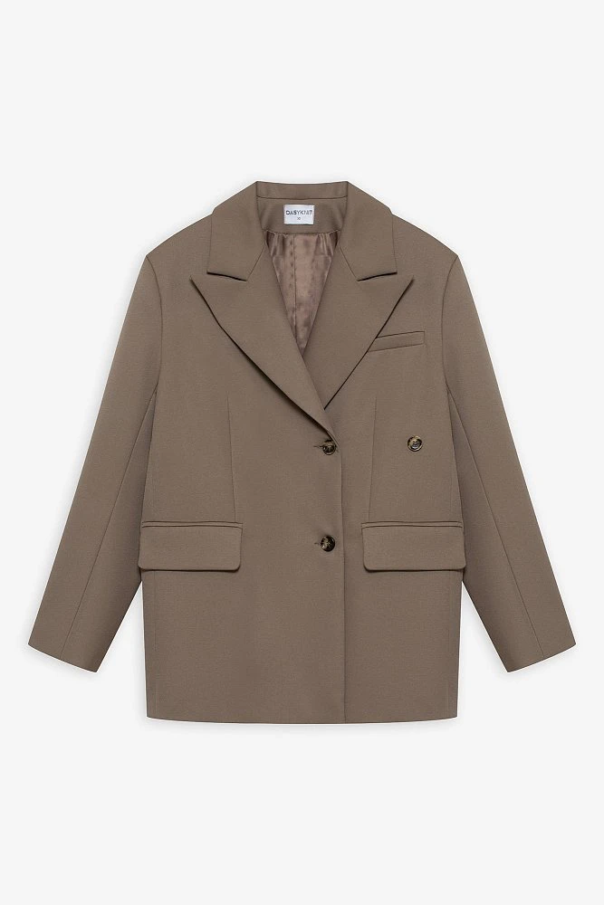 Жакет с асимметричной пуговицей 