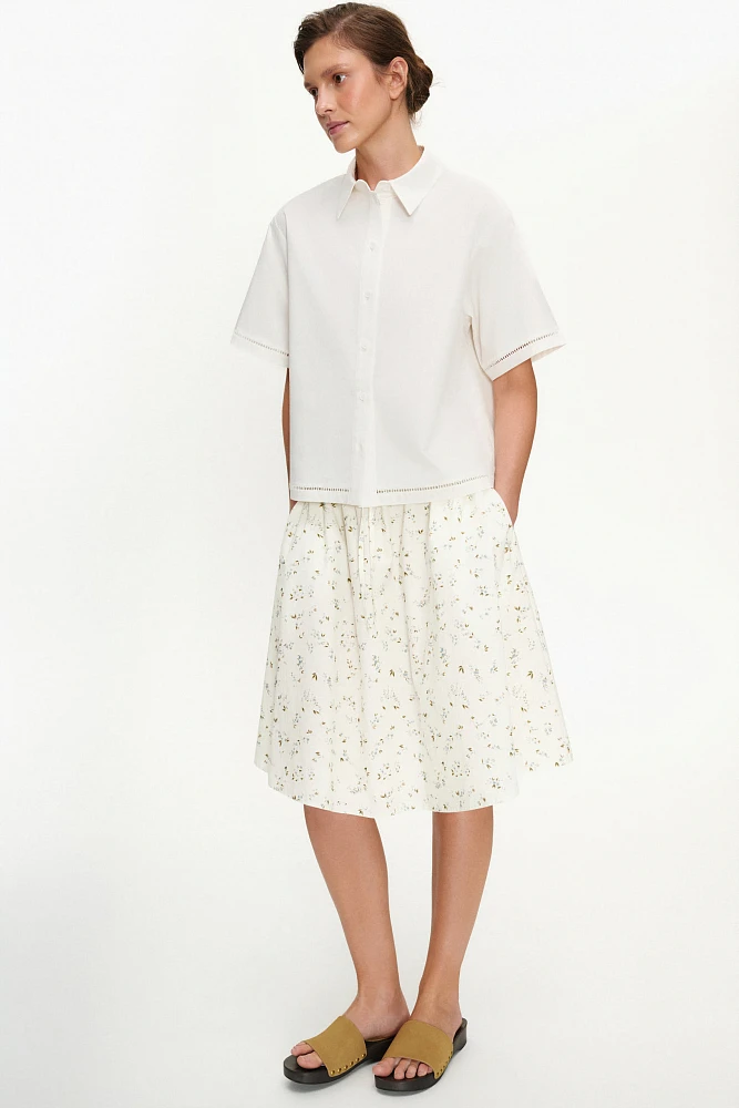 Юбка из хлопка с цветочным принтом