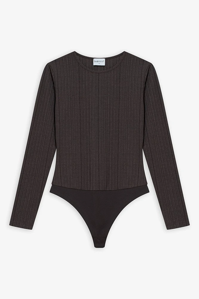 Боди из трикотажа в рубчик