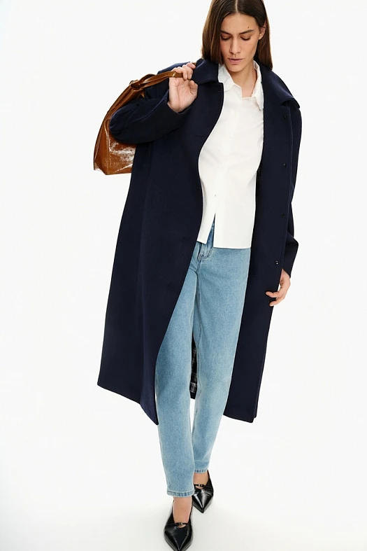 Джинсы-сигаретки (70% хлопок, 27,5% п/э, 1,5% эластан Голубой; Размер: L)