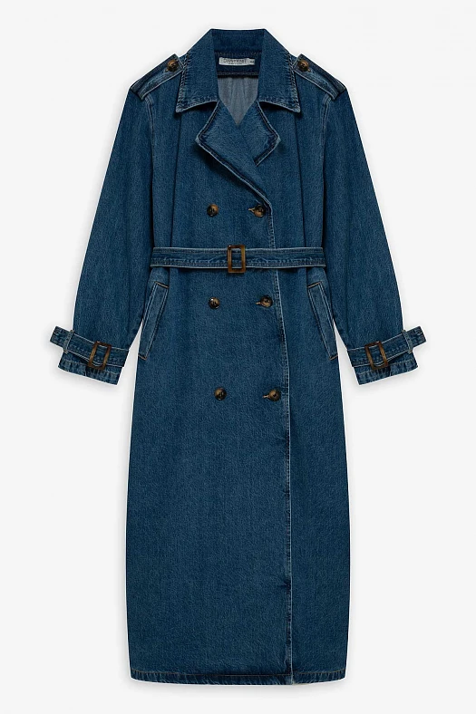 Тренч джинсовый (100% хлопок Голубой; Размер: M-L)