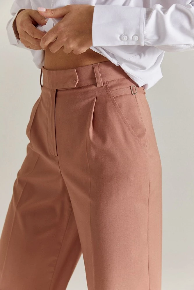 Брюки широкие с ремешками