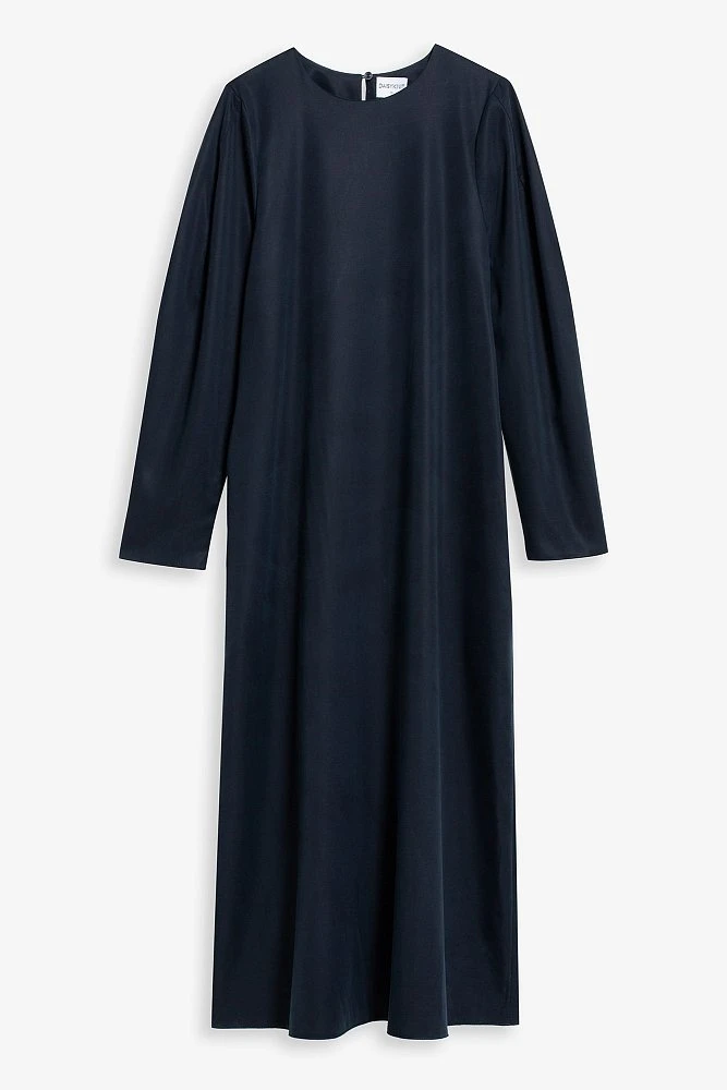 Платье миди с эффектом мокрого шелка