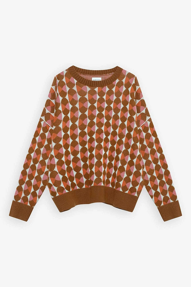 Джемпер жаккард с геометрическим узором