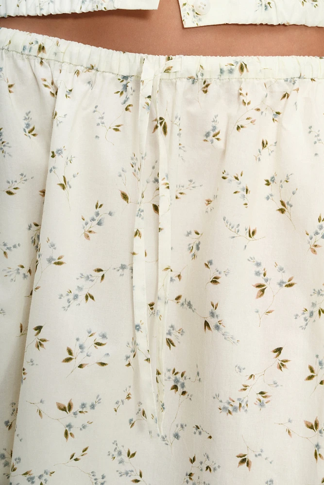 Юбка из хлопка с цветочным принтом