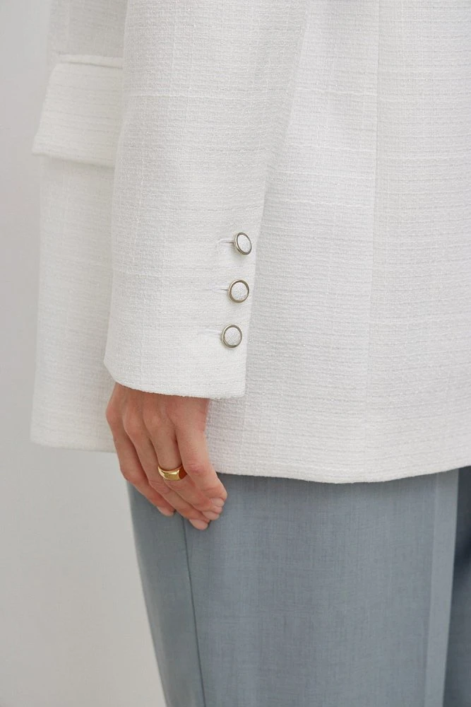 Жакет твид прямого силуэта