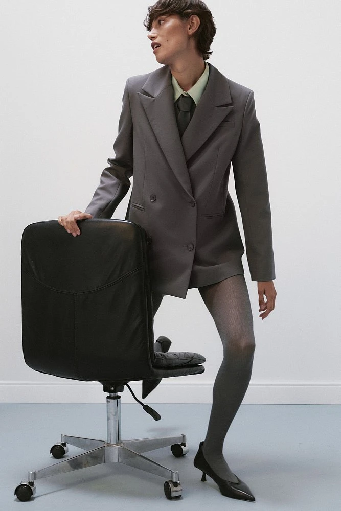 Жакет двубортный прямого силуэта