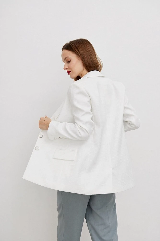 Жакет твид прямого силуэта