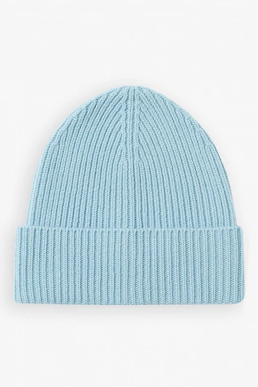 Шапка с отворотом (90% шерсть, 10% кашемир Голубой; Размер: One size)