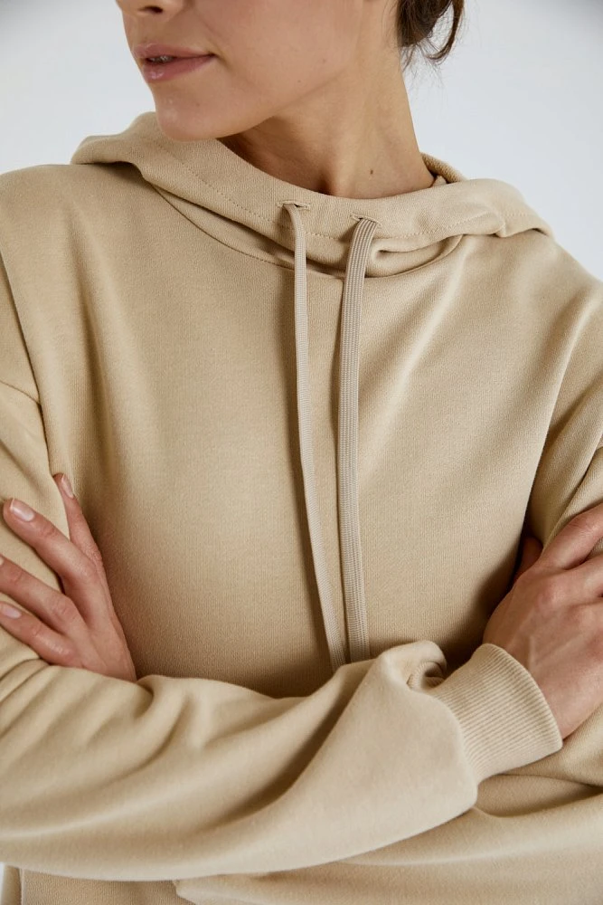 Худи удлиненное с капюшоном анорак