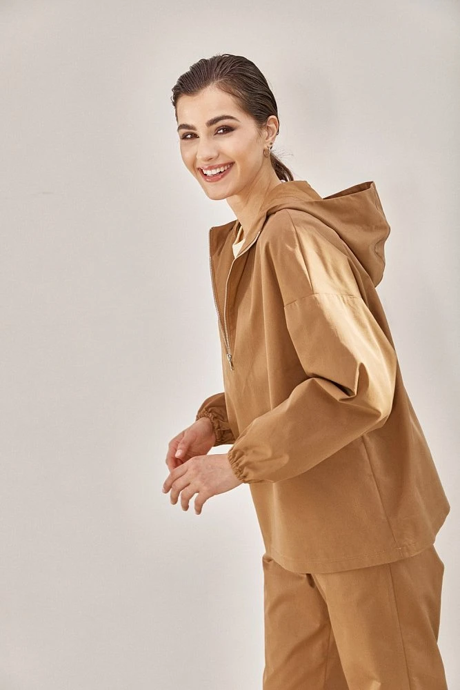 Свитшот на молнии хлопковый